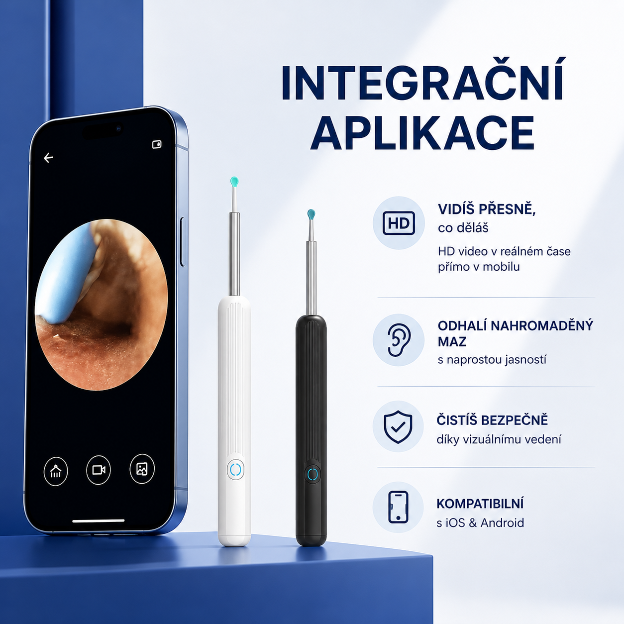 ClearEar – Chytrý čistič uší s HD kamerou