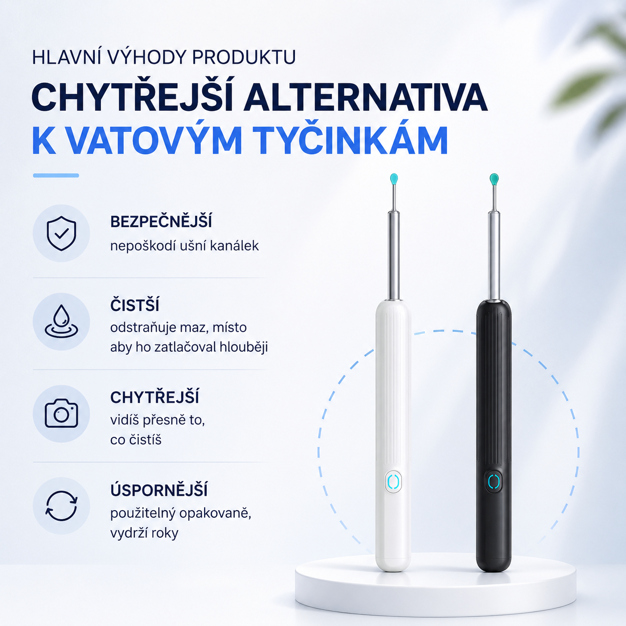 ClearEar – Chytrý čistič uší s HD kamerou